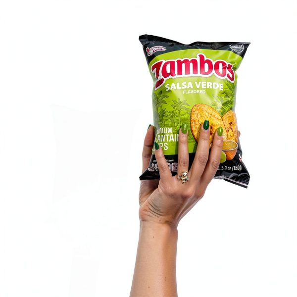 Zambos Plantain Chips Salsa Verde Flavor Premium Snack-7
