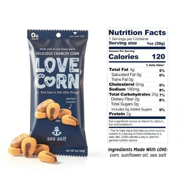 LOVE CORN Crunchy Snack Gluten Free Vegan Low Calorie-1