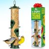 Gray Bunny Finch Bird Feeder Metal Squirrel Proof Outdoor-0