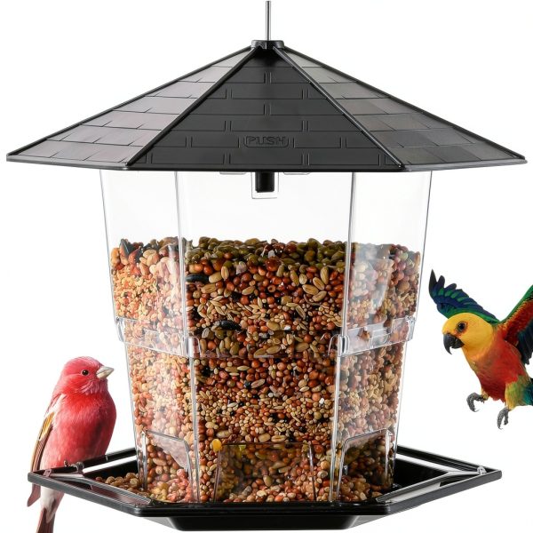 Jealoeur Bird Feeder Black Squirrel Proof Weather Resistant-0