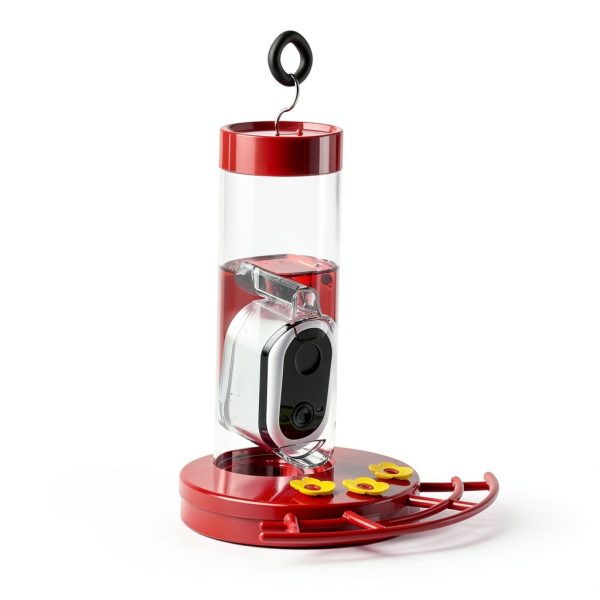 TT Nature Solar Hummingbird Feeder Camera Red Easy Refill-4