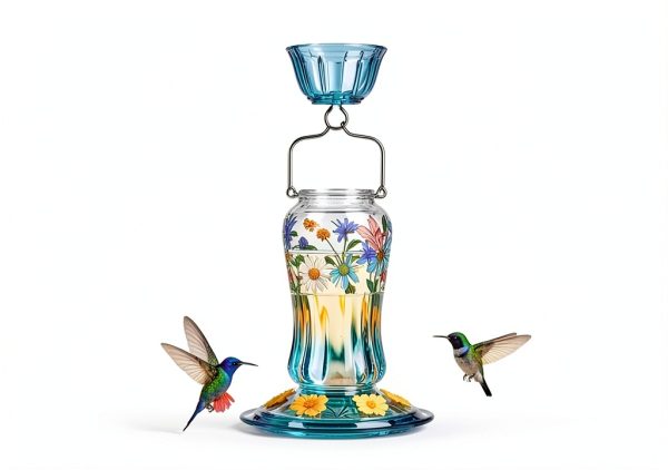 Kingsyard Hummingbird Feeder Glass Ant Bee Resistant Design-6