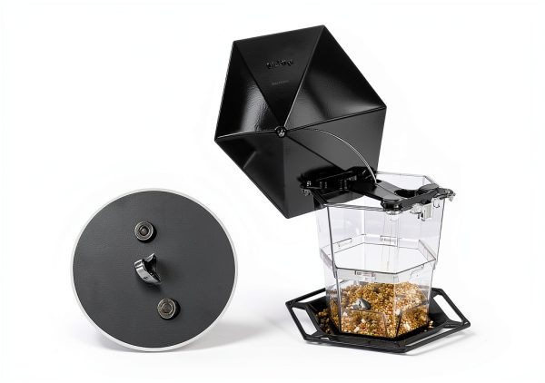 Jealoeur Bird Feeder Black Squirrel Proof Weather Resistant-2