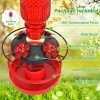 FEED GARDEN Glass Hummingbird Feeder Bee Resistant Leakproof-2