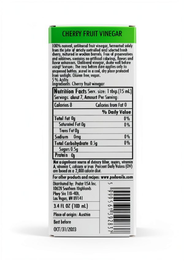 Pödör Cherry Vinegar Natural Fruit Vinegar for Cooking-3
