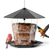 Jealoeur Bird Feeder Black Squirrel Proof Weather Resistant-1