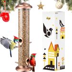 iBorn Copper Bird Feeder Finch Seed Rust Resistant Hanging-0