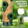 Gray Bunny Finch Bird Feeder Metal Squirrel Proof Outdoor-5