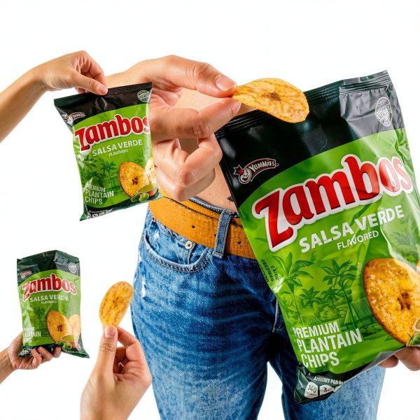 Zambos Plantain Chips Salsa Verde Flavor Premium Snack-6