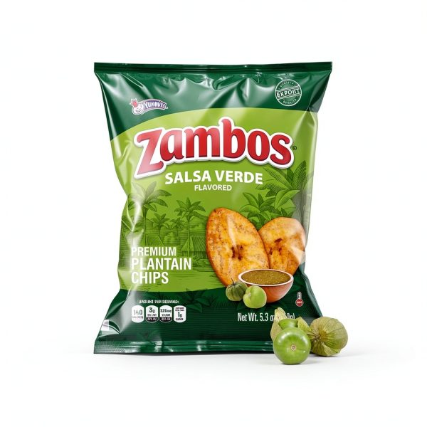 Zambos Plantain Chips Salsa Verde Flavor Premium Snack-2