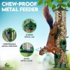 Gray Bunny Finch Bird Feeder Metal Squirrel Proof Outdoor-4