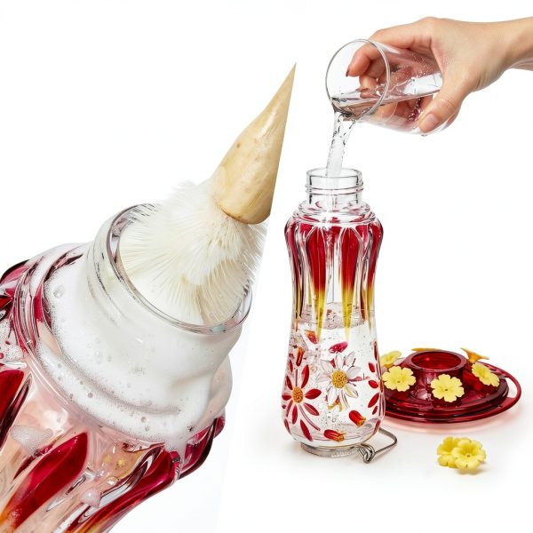 Kingsyard Hummingbird Feeder Glass Ant Bee Resistant Design-4