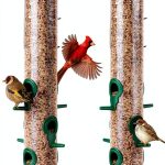 Kingsyard Bird Feeder Clear Tube 6 Ports Wildlife Garden-0