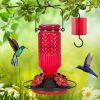 FEED GARDEN Glass Hummingbird Feeder Bee Resistant Leakproof-6