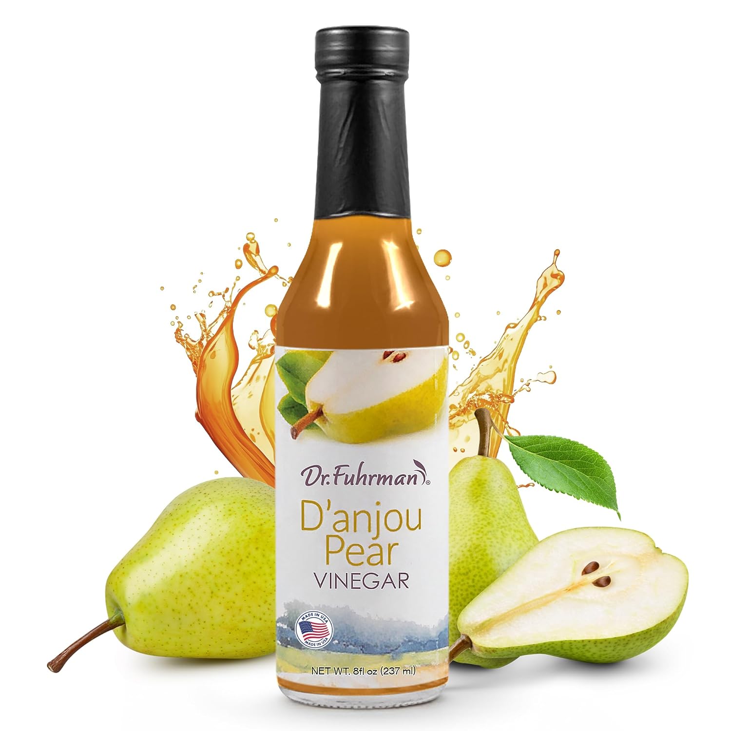 Dr. Fuhrman balsamic vinegar dressing bottle on a fresh salad