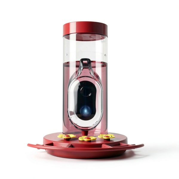 TT Nature Solar Hummingbird Feeder Camera Red Easy Refill-5