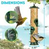 Gray Bunny Finch Bird Feeder Metal Squirrel Proof Outdoor-2