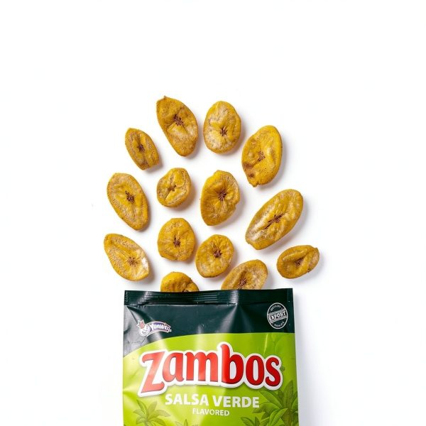 Zambos Plantain Chips Salsa Verde Flavor Premium Snack-5