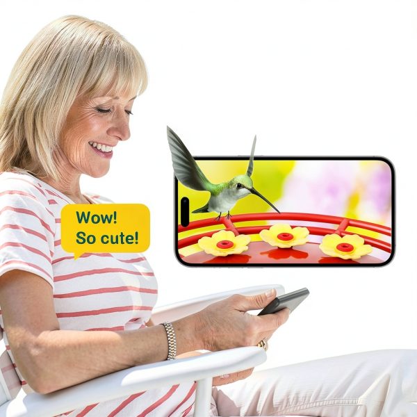 TT Nature Solar Hummingbird Feeder Camera Red Easy Refill-3