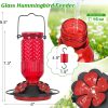 FEED GARDEN Glass Hummingbird Feeder Bee Resistant Leakproof-1
