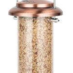 iBorn Finch Bird Feeder Brushed Copper Heavy Duty Hanging-0