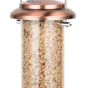 iBorn Finch Bird Feeder Brushed Copper Heavy Duty Hanging-0