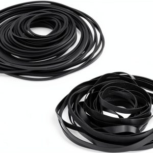Recorder Rubber Belt Penitue E54416 Black 100-Pack Dual Widths-0