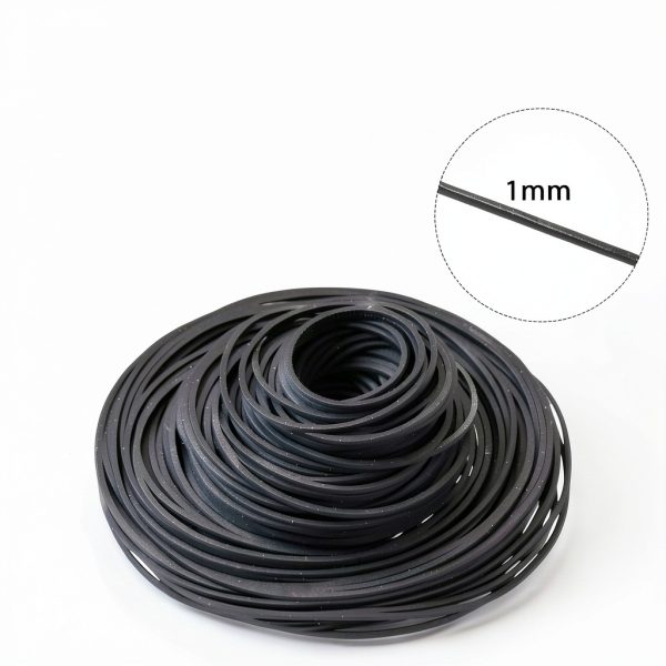 Qianyu Cassette Recorder Rubber Belts 200pcs 40-135mm 1mm Wide Durable-1