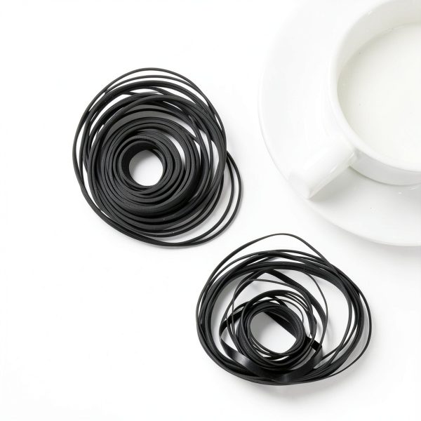 Recorder Rubber Belt Penitue E54416 Black 100-Pack Dual Widths-2
