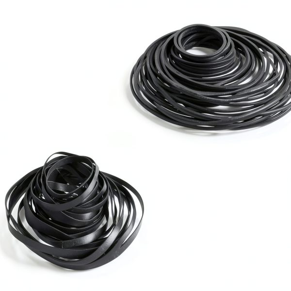 QfwdfcTrenz Tape Recorder Belt 100 Pack 4mm Flat & 1mm Square Rubber-1