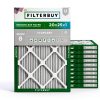 Filterbuy 20x25x1 Air Filter MERV 8 Essential Dust & Allergy Defense (12-Pack), Electrostatic Pleated HVAC AC Furnace Filters Replacement, Made in USA (Actual Size: 19.50 x 24.50 x 0.75)-0