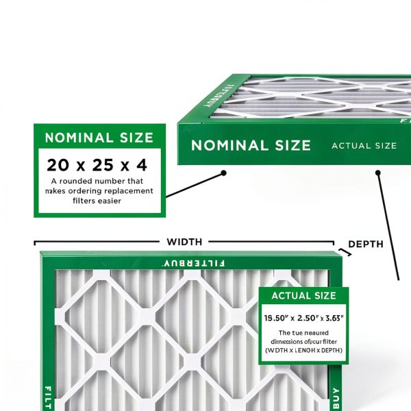 Air Filter Filterbuy 20x25x4 MERV 13 HVAC Furnace Blue 2 Pack-1