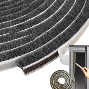 Weather Stripping Seal Zhilokdor 16.5ft Grey for Sliding Windows-0