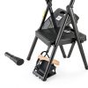 Step Ladder HBTower Folding 3 Step Anti Slip Pedal Black-1