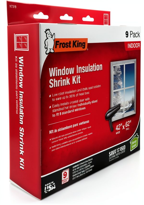 Frost King Indoor Shrink Window Kit 42x62 Clear 9-Pack-3