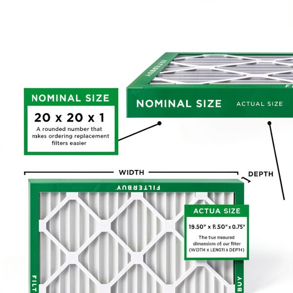 20x20x1 Air Filter Filterbuy MERV 13 4-Pack Blue Pleated HVAC-1