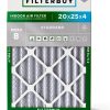 Filterbuy 20x25x4 Air Filter MERV 8 Essential Dust & Allergy Defense (2-Pack), Electrostatic Pleated HVAC AC Furnace Filters Replacement, Made in USA (Actual Size: 19.50 x 24.50 x 3.63)-0