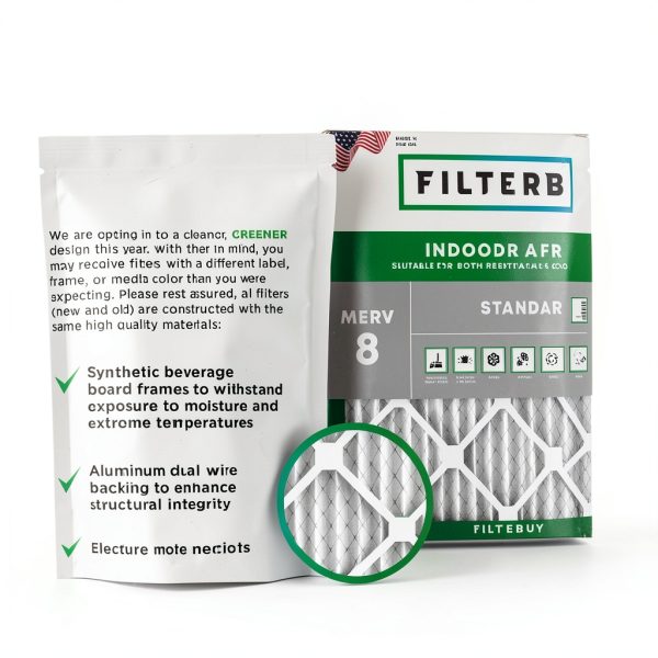 Filterbuy 20x25x4 Air Filter MERV 8 Essential Dust & Allergy Defense (2-Pack), Electrostatic Pleated HVAC AC Furnace Filters Replacement, Made in USA (Actual Size: 19.50 x 24.50 x 3.63)-2