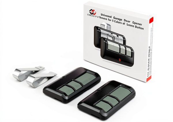 Garage Door Opener Remote 2-Pack Universal CreaCity 893Max Black-5