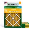 Filterbuy 16x20x1 Air Filter MERV 11 Superior Pet & Allergy Defense (4-Pack), Electrostatic Pleated HVAC AC Furnace Filters Replacement, Made in USA (Actual Size: 15.50 x 19.50 x 0.75)-0
