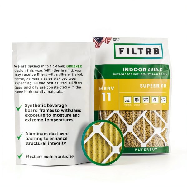 Filterbuy 16x20x1 Air Filter MERV 11 Superior Pet & Allergy Defense (4-Pack), Electrostatic Pleated HVAC AC Furnace Filters Replacement, Made in USA (Actual Size: 15.50 x 19.50 x 0.75)-2