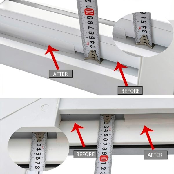 TAROSE Weather Stripping, Silicone Door Seal Strip Door, Window, Transparent 16 Feet Long (Width 25mm)-7
